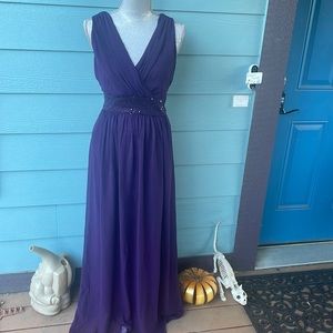 Chaps purple evening gown nwt